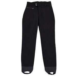 Nils Skiwear Black Stirrup Ski Pants Schoeller Stretch Slim Fit - Size 8 Long